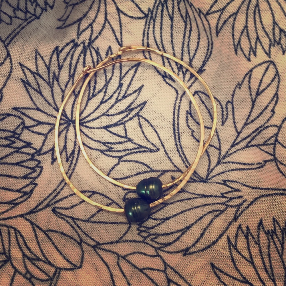 Hand-Made Gold Hoops